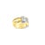 Contemporary One Carat Three Row Princess Two-Toned Diamond Band, Size 9 For Sale - Image 3 of 6