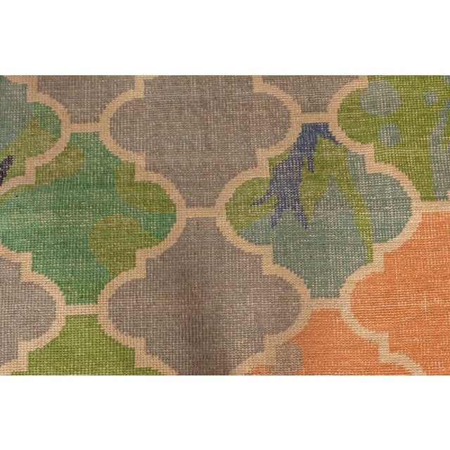 Textile Vibrant Abstract Modern Hand-Knotted Wool Rug by Doris Leslie Blau For Sale - Image 7 of 8