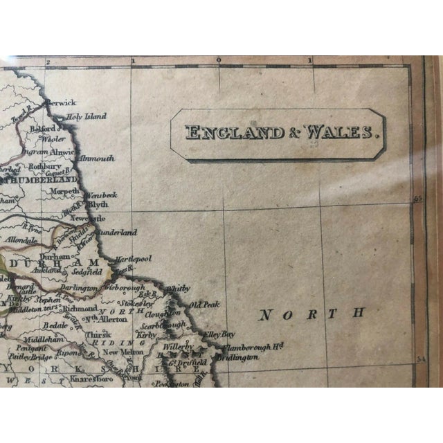 Antique Framed 1809 Map England & Wales Cadell Davies For Sale - Image 4 of 6