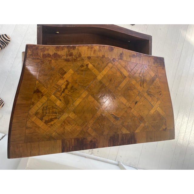 Mid 20th Century Italian Parquetry Bombe Commodino For Sale In New Orleans - Image 6 of 7