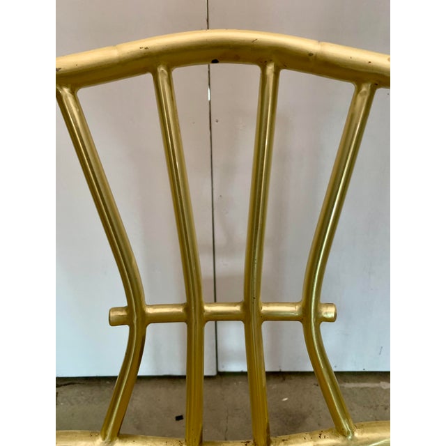 A Pair of Late 20th Century Faux Bamboo Gold Banquet Dining Chairs by Shelby Williams For Sale - Image 17 of 17