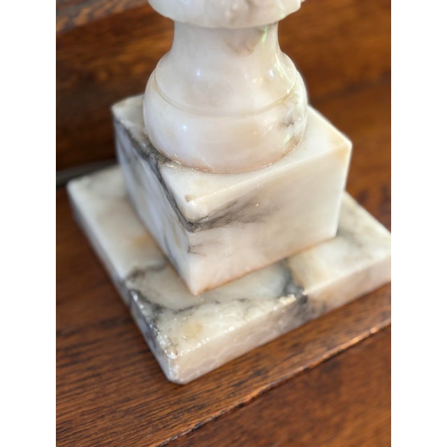 1960s Neoclassical Italian Alabaster Table Lamp For Sale - Image 9 of 11