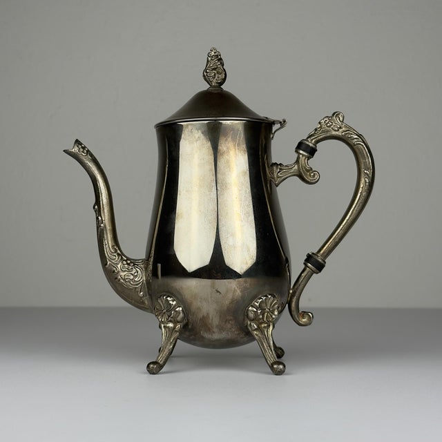 Vintage Metal Coffee Set, Italy, 1980s, Set of 3 For Sale - Image 12 of 18