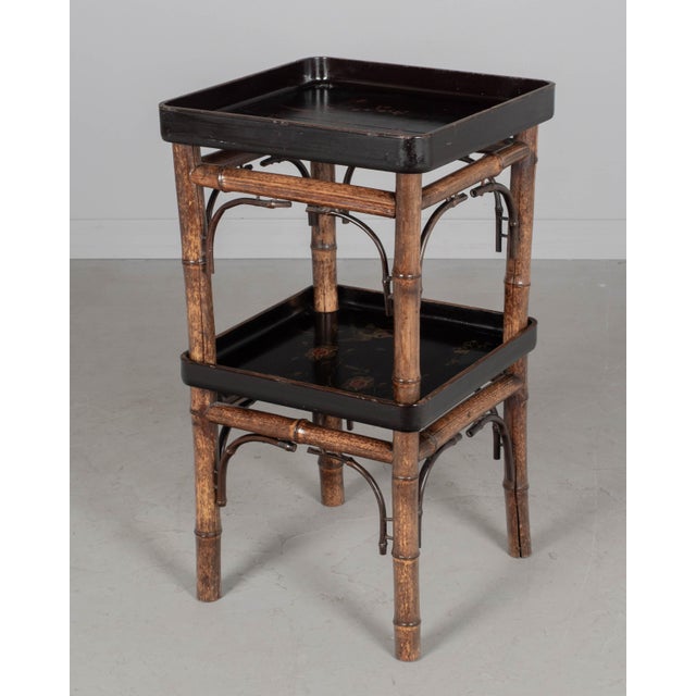 Wood French Japonisme Bamboo Side Table For Sale - Image 7 of 10