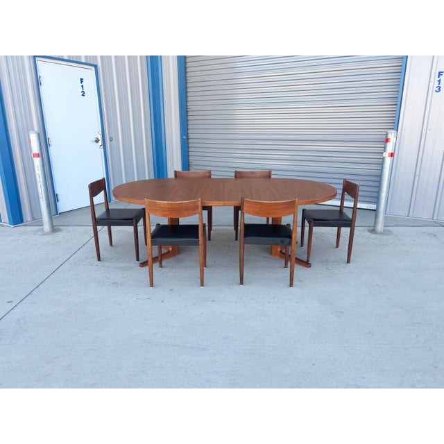 1960s 1960s Danish Modern Teak Dining Set of 7 For Sale - Image 5 of 18