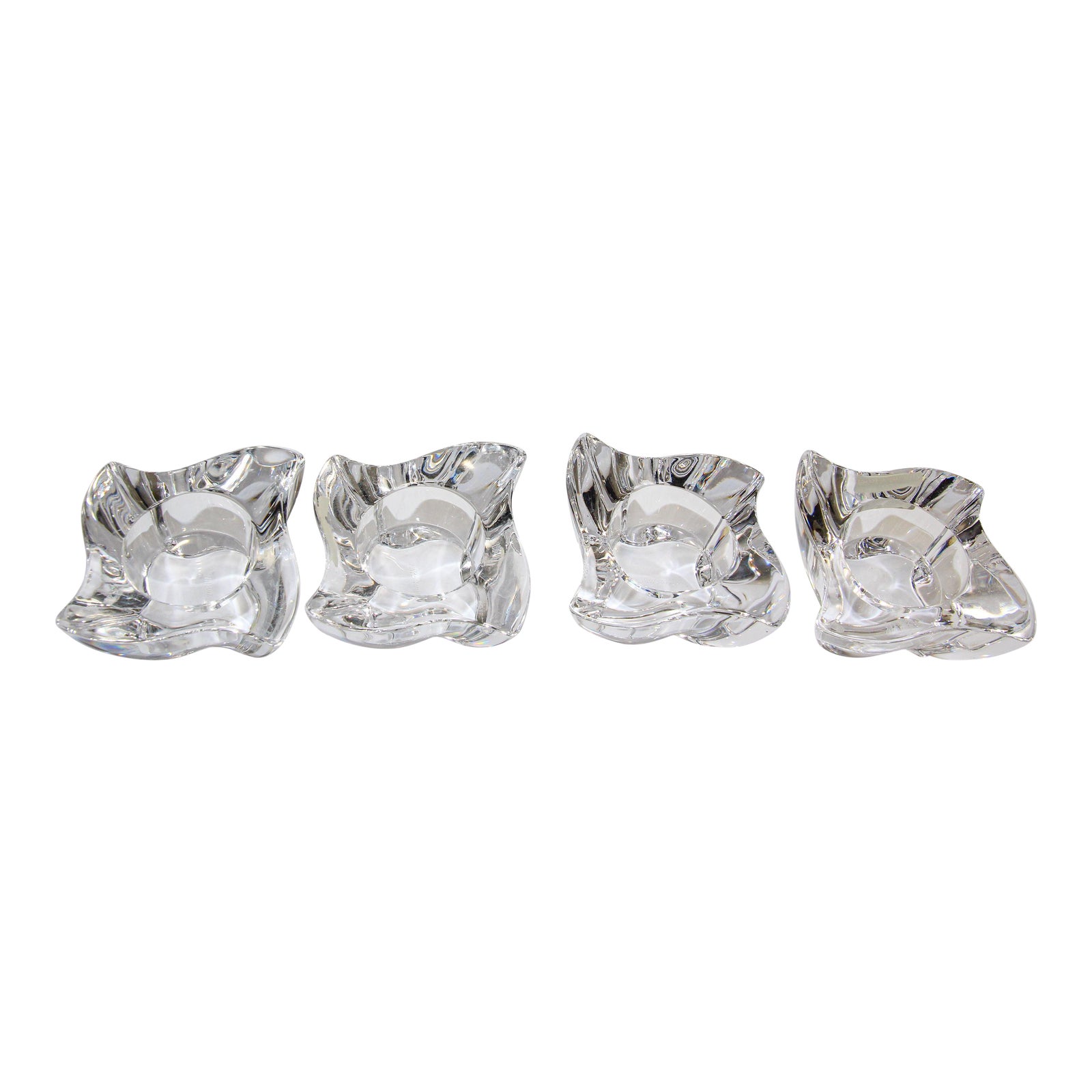 Villeroy and Boch Crystal Votive Candle Holders Set of 4 Chairish