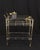 Glass Mid-Century Modern Lucite & Gold Gilt Metal Serving Tray Cart Ice Bucket For Sale - Image 7 of 12