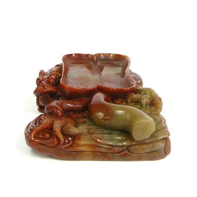 Boho Chic ShouShan Stone Dragon Ink Pad For Sale - Image 3 of 6