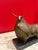 Vintage bronze sculpture on marble base. Wonderful form and execution of a proud bull. Excellent condition.