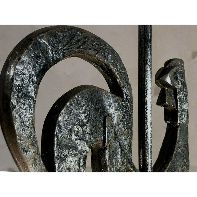 1950s Suspension Lamp by Jean-Pierre Ryckaert for Le Dauphin, France, 1950 For Sale - Image 5 of 10