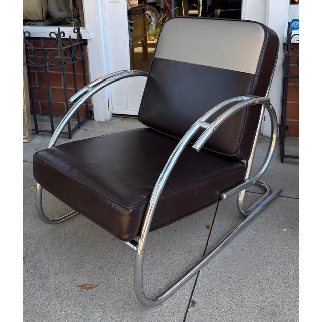 1925 Art Deco Paris Expo Machine Age Modernist Arm Chair For Sale In Los Angeles - Image 6 of 8