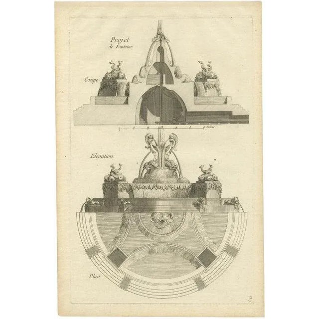 Le Rouge, Garden Fountains, 1785, Paper For Sale - Image 5 of 5
