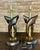 1950s Tasha Heifetz Free Form Walnut and Brass Table Lamps- A Pair. For Sale - Image 5 of 9