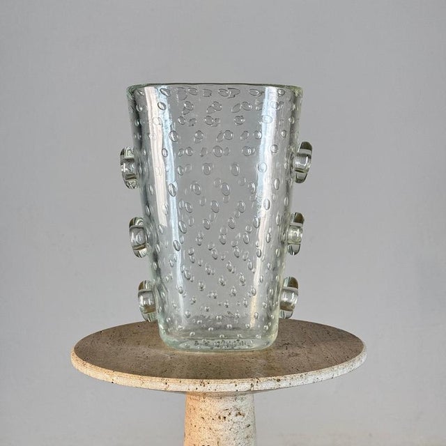Pulegoso Glass Vase with Applied Discs by Ercole Barovier, 1930s For Sale - Image 3 of 17