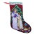 Vintage Needlepoint Christmas Stocking Victorian Children With Toys Red Back For Sale