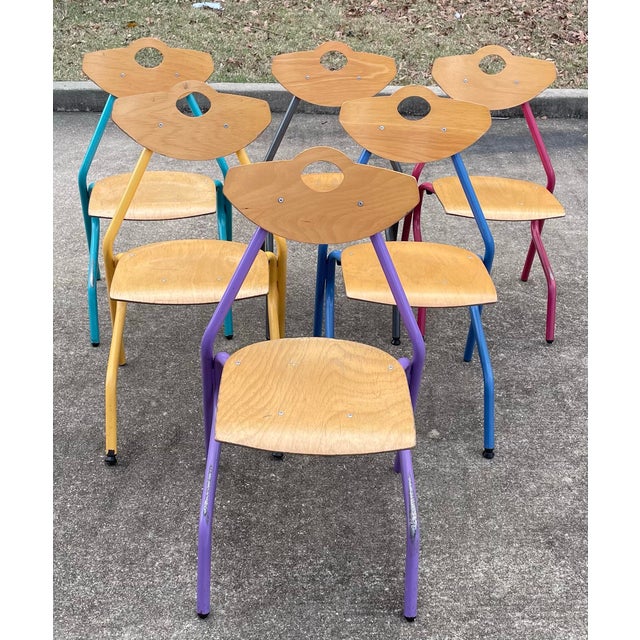 Love these fun Danish modern style dining chairs!