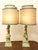 Ceramic Vintage Figural Table Lamps With Fiberglass Shades - Pair For Sale - Image 7 of 7