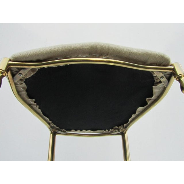 Gold Italian Side Chair in Golden Brass by Giuseppe Gaetano Descalzi for Chiavari, 1950s For Sale - Image 8 of 11