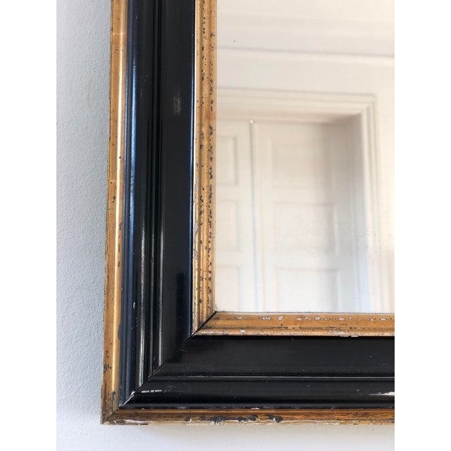 Late 19th Century Antique French Louis Philippe Full Length Mirror – Black and Gold, Late 19th Century For Sale - Image 5 of 10