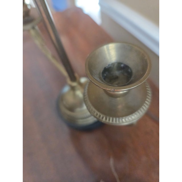 Late 20th Century Vintage Chapman Brass Bouillotte Lamp For Sale - Image 5 of 10