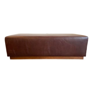Ralph Lauren Home Modern Hollywood Bed Bench in Leather For Sale