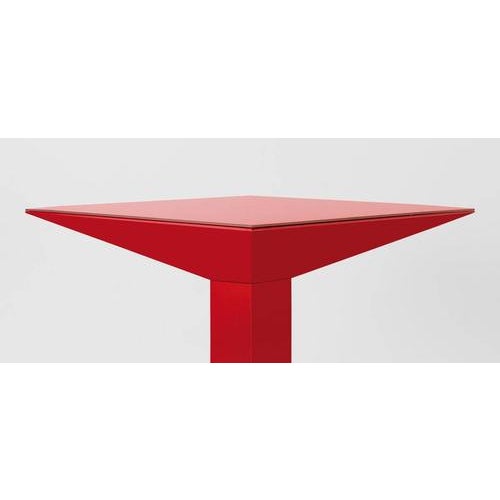 Mettsass table designed by ettore sottsass in barcelona manufactured by bd. The structure is made of flat sheets of steel,...