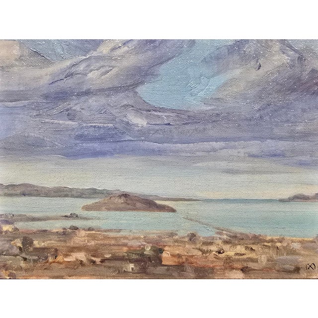 Xavier Martínez –Alcatraz Island, San Francisco Bay at Sunset – C. 1901 Oil Painting For Sale In Los Angeles - Image 6 of 12