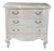 Vintage French Provincial Bleached Oak 3-Drawer Chest Nightstand Commode Dresser For Sale