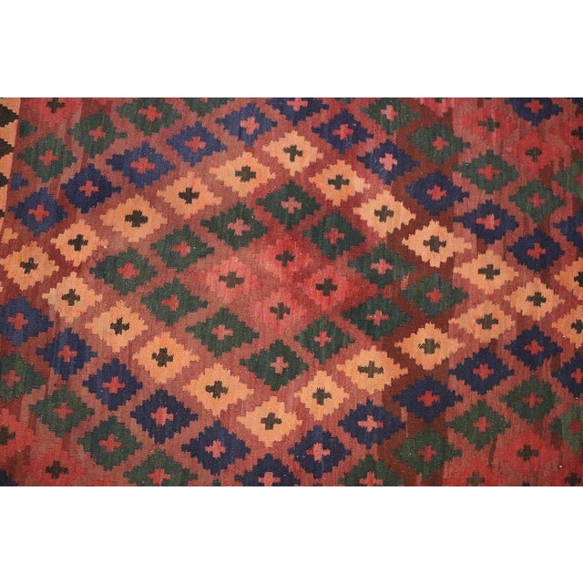 Afghan Kilim Rug, 1920s For Sale - Image 13 of 18