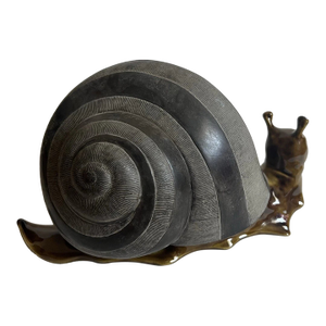 Vintage Anthony Freeman McFarlin California Pottery 11" Snail Figurine