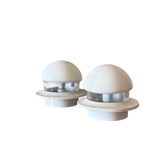 Space Age Bedside Table Lamps, Italy, 1970, Set of 2 For Sale - Image 11 of 11