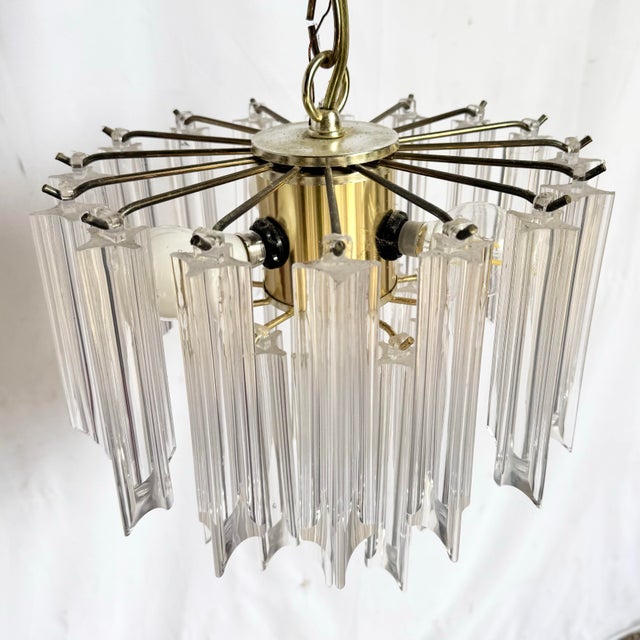 Art Deco Hanging Lucite Chandelier For Sale - Image 12 of 12