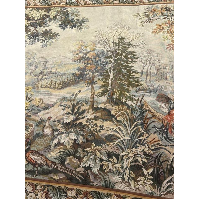 Vintage French Jacquard Tapestry with Autumn-Winter Motif in the style of Aubusson, 1970s For Sale - Image 3 of 18