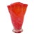 Orange & White Glass Handkerchief Vase For Sale