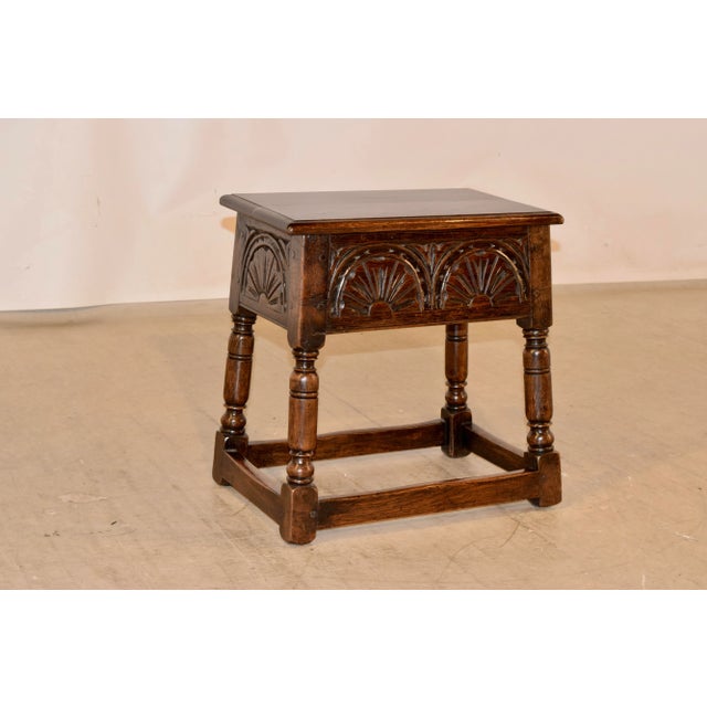 Wood 19th Century Lift Top Stool For Sale - Image 7 of 7