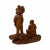 Chinese Oriental Wood Artistic Golden Kids Carving Display Figure Art For Sale - Image 4 of 6