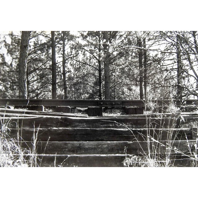Mid-Century Modern Railroad Tracks Photograph For Sale - Image 3 of 3