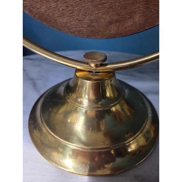 Vintage Brass Tabletop Vanity Adjustable Mirror For Sale In Indianapolis - Image 6 of 11