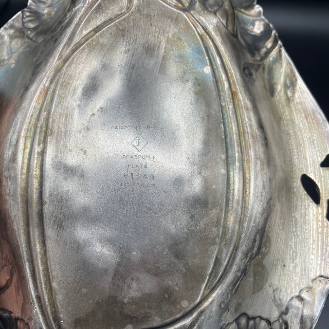 1950s Pairpoint Lotus Silverplate Serving Dish For Sale In Philadelphia - Image 6 of 7