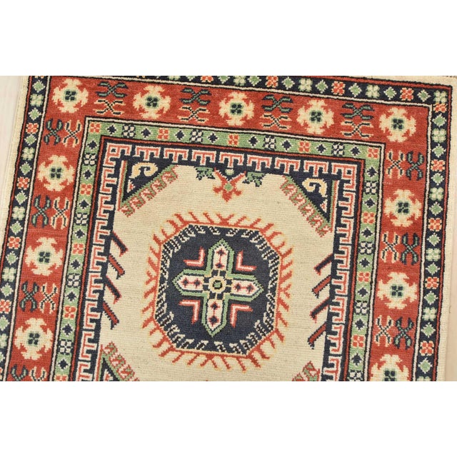 2020s Kazak Runner 2’9” X 9’9” Beige Wool Tribal Hand-Knotted Oriental Rug For Sale - Image 5 of 13