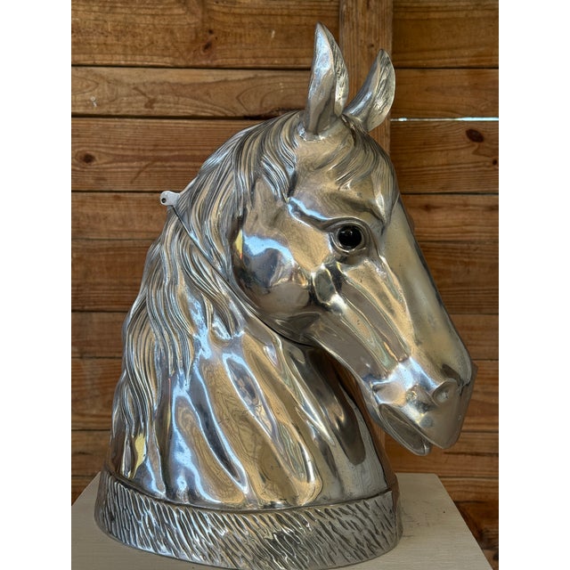 2000 - 2009 Arthur Court Equestrian Horse Head Ice Bucket or Wine Chiller For Sale - Image 5 of 12