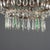 Empire Italian Chandelier in Glass and Gilt Iron For Sale - Image 4 of 9