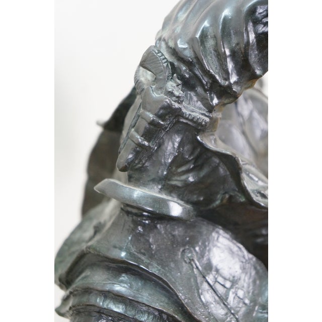 Mid 20th Century Frederic Remington Roman Bronze Works Bronco Buster Sculpture 23" For Sale - Image 11 of 15