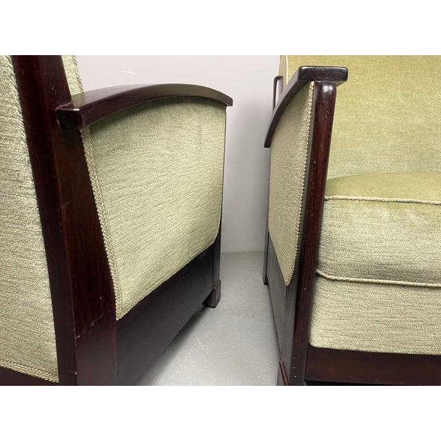 Art Deco Dutch Lounge Chairs attributed to Pander & Zonen, the Hague, 1930s, Set of 2 For Sale - Image 10 of 13