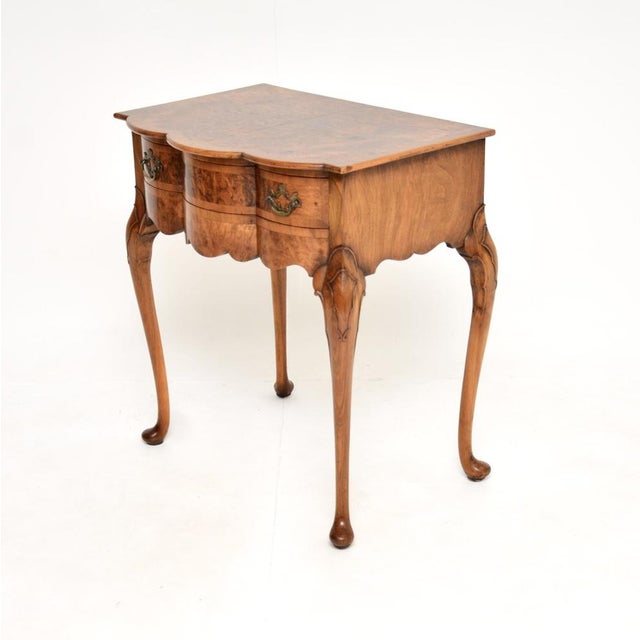1900 - 1909 Antique Console Table in Burr Walnut, 1900 For Sale - Image 5 of 11