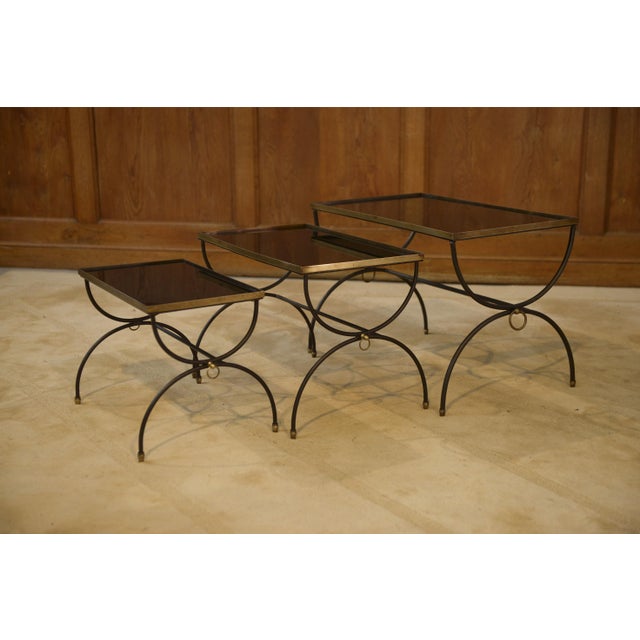 Vintage Nesting Tables by Jean Royère, 1940s, Set of 3 For Sale - Image 9 of 12