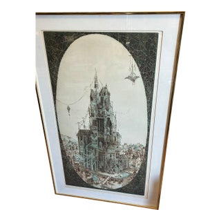 1970 Charles Klabunde "San Andreas Annunzio" Signed Limited Edition Color Etching - 60/100 For Sale