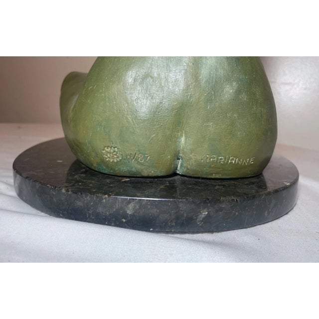 Figurative Large Vintage Handmade Marianne Broome Nude Terracotta Pottery Sculpture Statue For Sale - Image 3 of 17