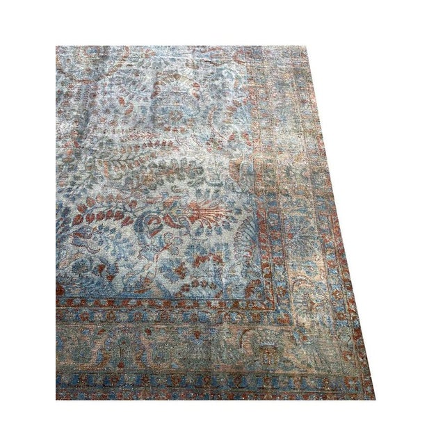 Gray 1960s Old Persian Sarouk Area Rug 8x12 For Sale - Image 8 of 12