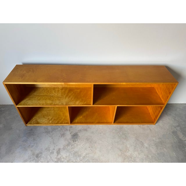 Mid-Century Modern Vintage Solid Birch Wood Bookcase Shelf For Sale - Image 3 of 12